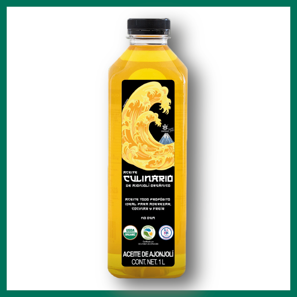 Aceite Culinario de Ajonjolí Orgánico 1 Litro