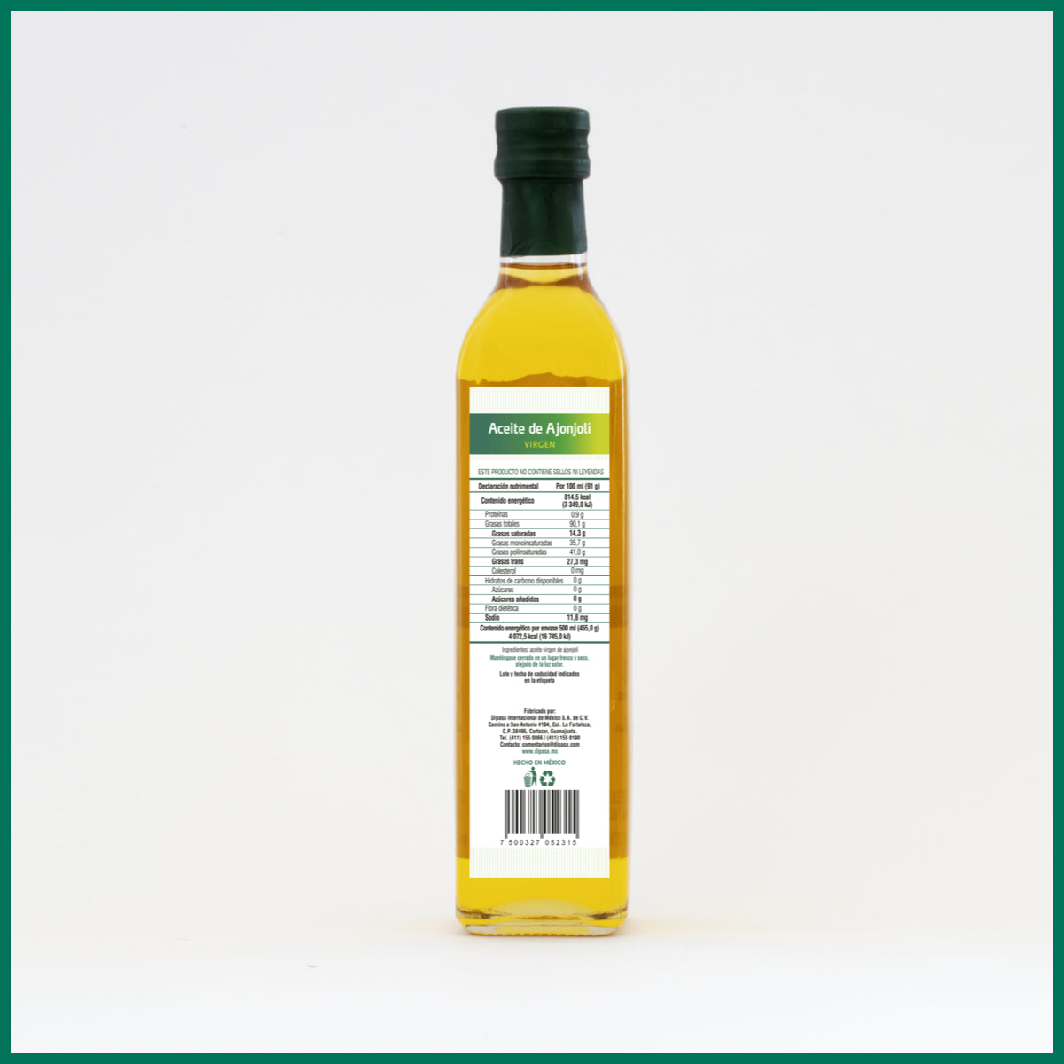 
                  
                    Aceite de Ajonjolí Extra-Virgen 500ml
                  
                